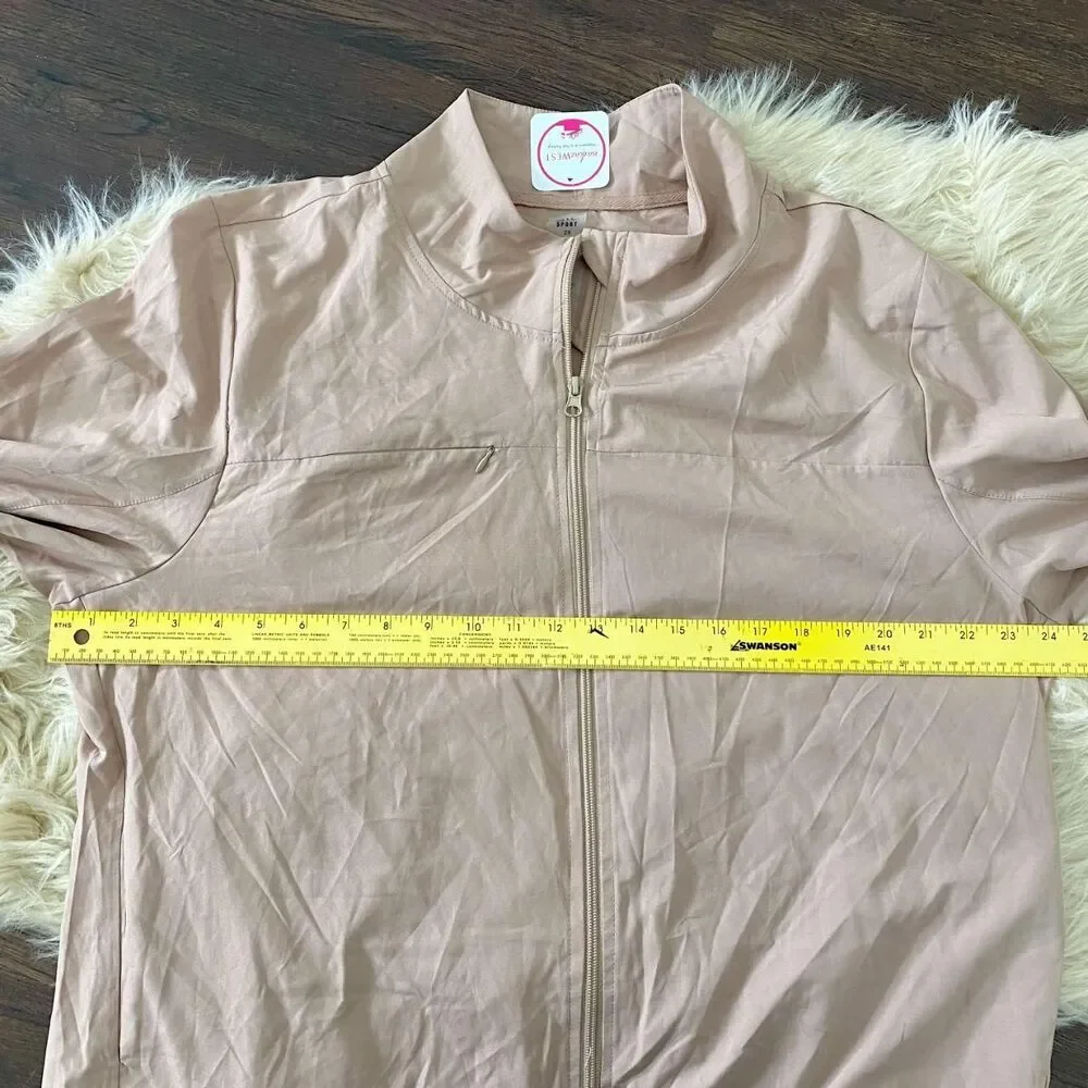 NWT Nicole Miller Sport lightweight full-zip windbreaker athletic jacket 2X